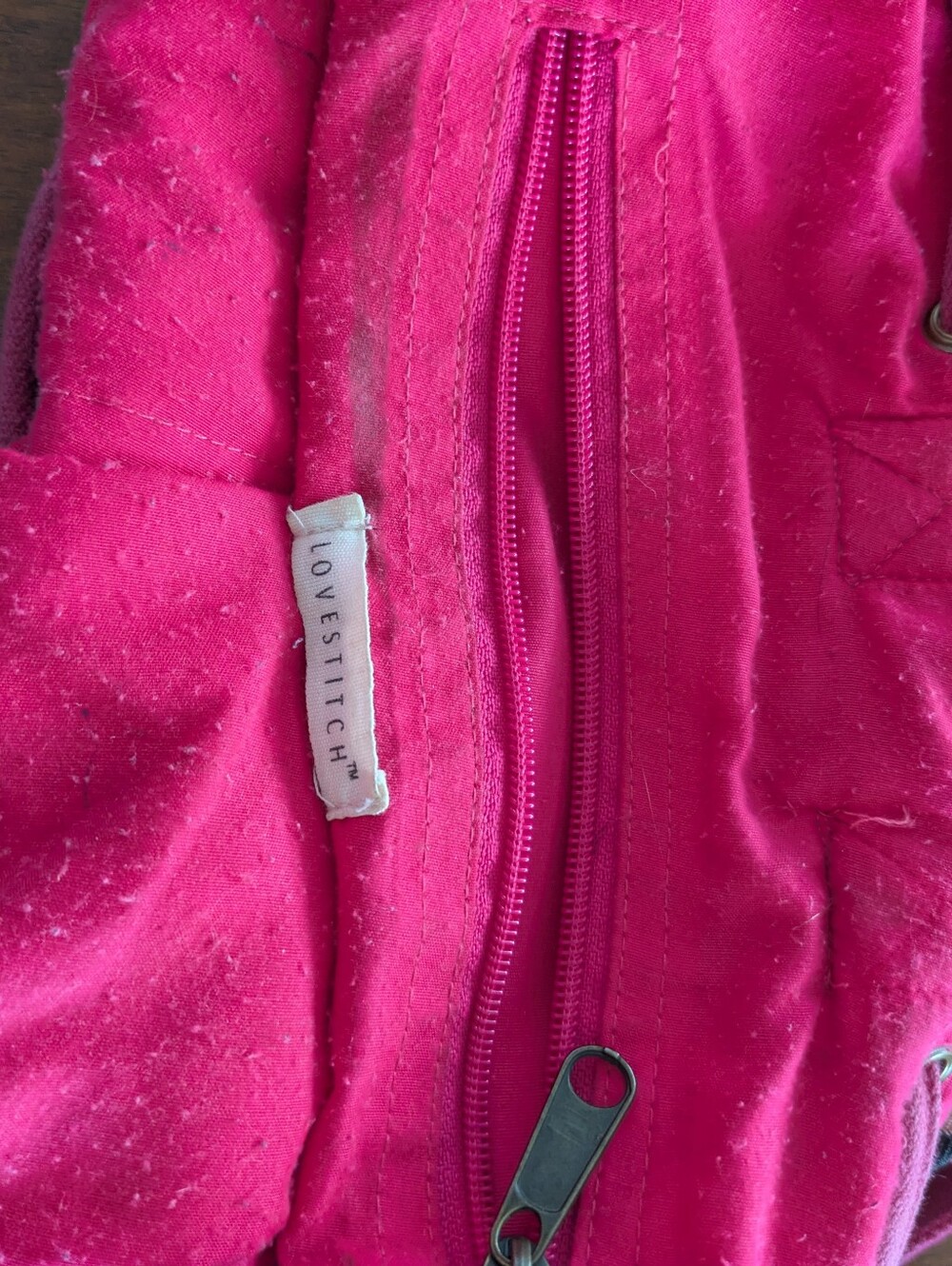 Lovestitch Boho Pink Patterned Drawstring Backpack - Picture 5 of 6